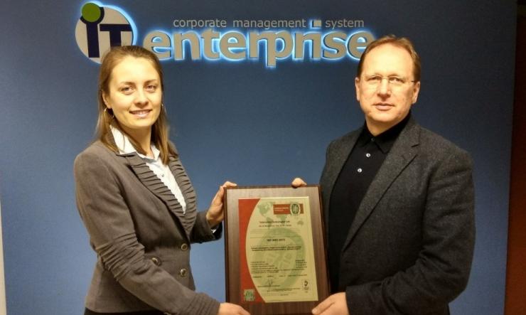 IT-Enterprise стала первой украинской компанией с сертификатом ISO 9001:2015 в области цифровой трансформации 